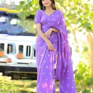 Premium Georgette Saree With Embroidery