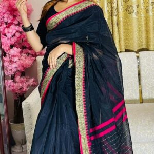 Nakshi Print Semi Cotton Saree With Blouse Piece